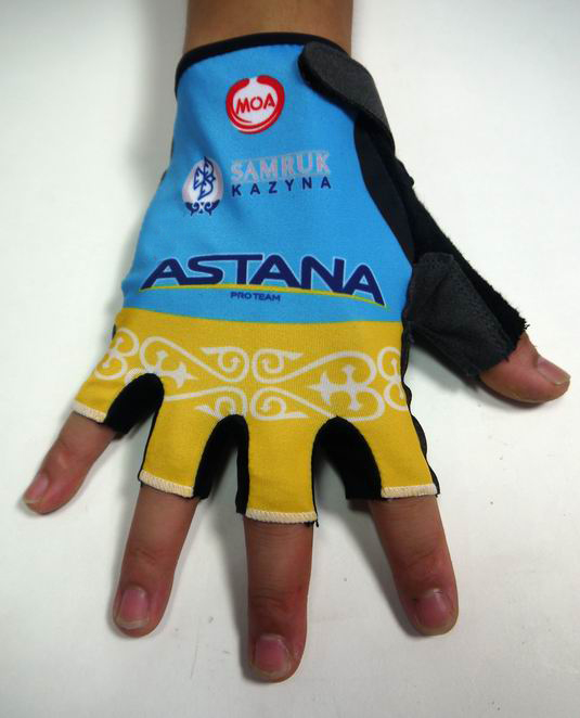 2015 Astana Guante de bicicletas